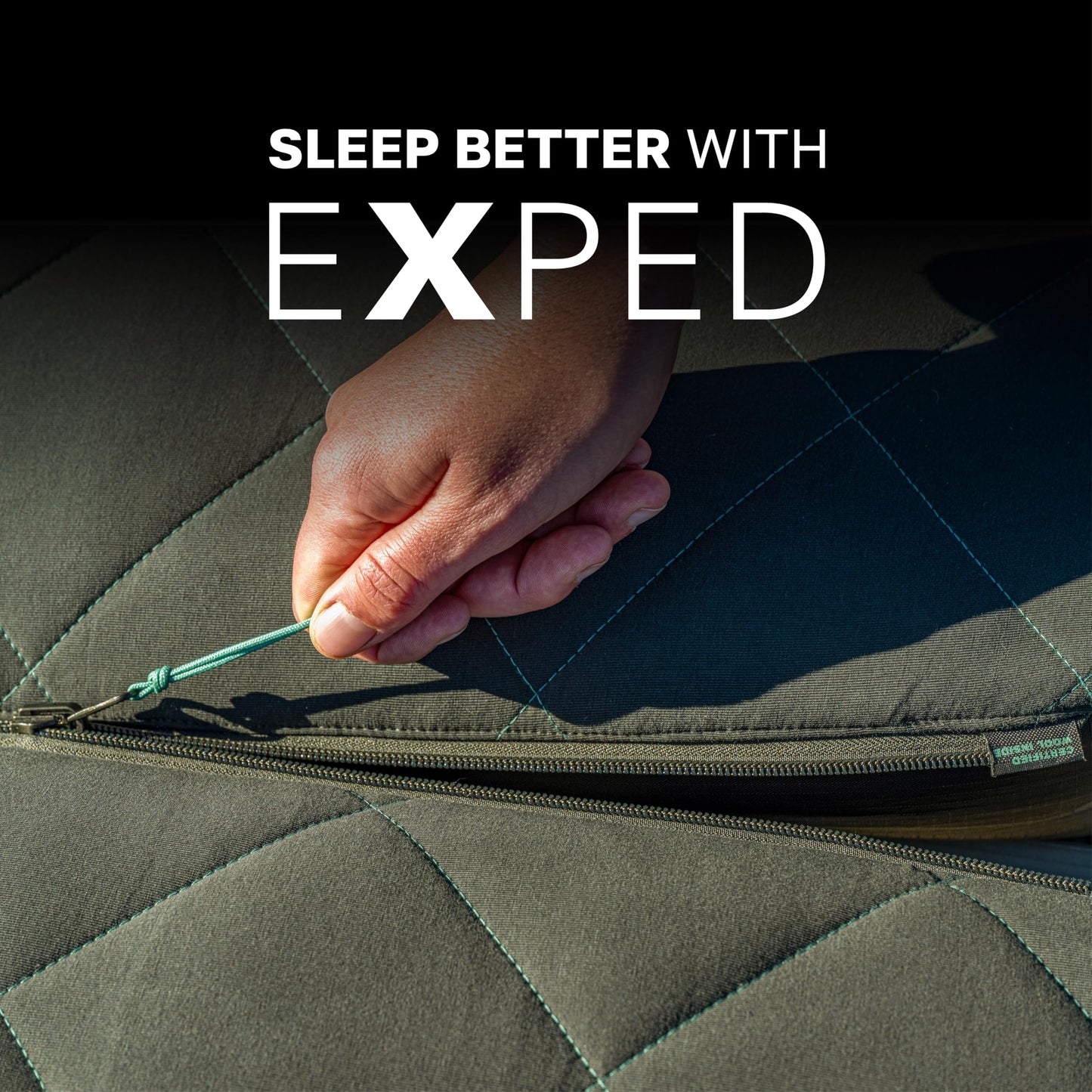 Exped MegaMat LuxeWool Cover, Organic Cotton and Wool Sleeping Mat Cover, Double Wide, Duo Medium