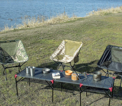 iClimb 3 Extendable Folding Table L and 2 Pack Connecting Plates and 1 Lantern Hanger Bundle, Ultralight Compact for Many People Camping Backpacking Beach Concert BBQ Party