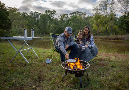 ALPS Mountaineering Folding Camping Table with Smooth Easy-to-Clean Roll Top and Sturdy and Lightweight Aluminum X Frame, Shoulder Carry Bag, Square, Silver - New