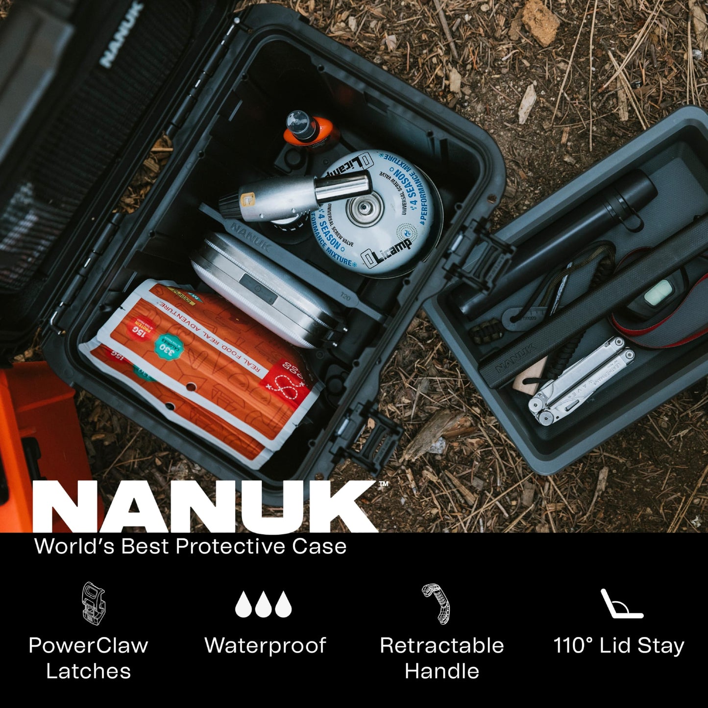 NANUK Trail 10-11.2L (3-Gallon) Waterproof Storage Box – Modular & Compact Cargo Case for Camping, Fishing, Hunting & Outdoor Storage – Dustproof and Impact Resistant (12.9” x 9.7” x 10.3”) – Black