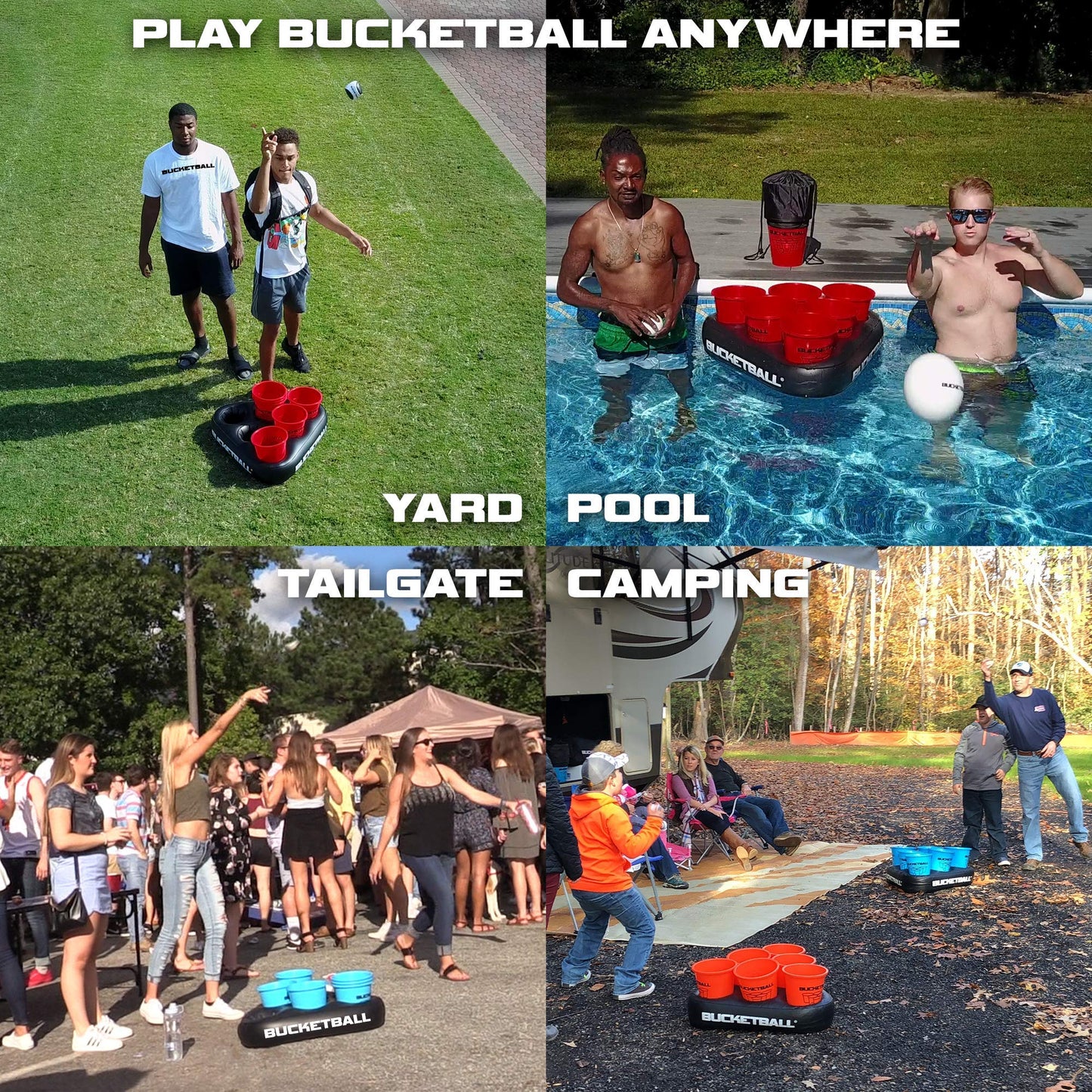 BucketBall | Beach Edition Party Pack | Ultimate Beach, Pool, Yard, Camping, Tailgate, BBQ, Lawn, Water, Indoor, Outdoor Game