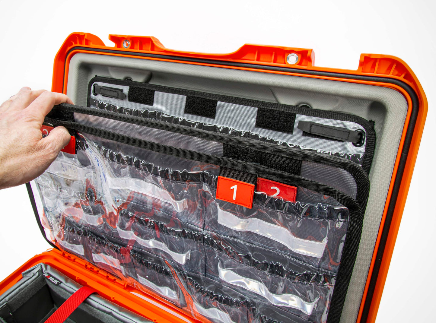 NANUK 940 Waterproof EMS/EMT Empty Hard Case with Dual-Compartment Lid Organizer and Padded Dividers – First Aid Organizer for Trauma Kits & IP67 Dustproof, Impact-Resistant – Black