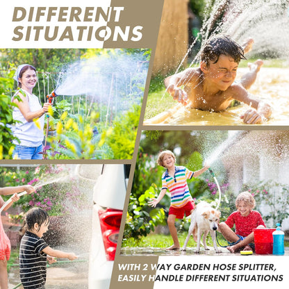 Twinkle Star Garden Hose Fitting Quick Connector Set - 3/4 Inch Male & Female Adapters (4 Pack)