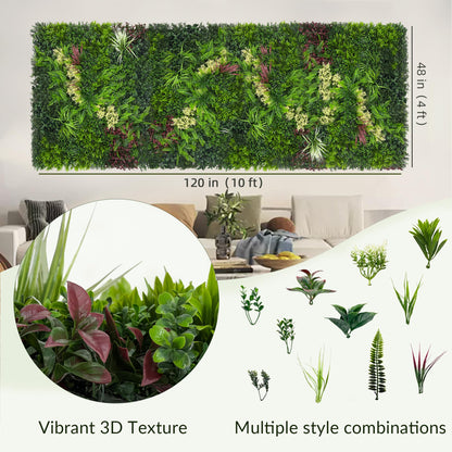 DOPGIB Artificial Ivy Boxwood Roll: 48"x120" UV Resistant Green Leaves Faux for Interior Backdrop,Garden and Indoor Outdoor Wall&Fence Covering Privacy, Party Wall Greenery Decor
