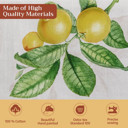 Maison d' Hermine Table Cloth Rectangle Table 100% Cotton 70 x 90 Inches Tablecloth Reusable Decorative for Dining Kitchen Room Farmhouse Home Gifts for Mothers Day Spring Summer - Limoncello