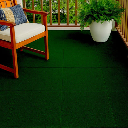 Mohawk Home Peel and Stick Carpet Tiles 24x24 Inch Indoor Outdoor Polyester, Stain Resistant, Easy DIY Install (15 Tiles, 60 Sq Ft,Emerald Green)