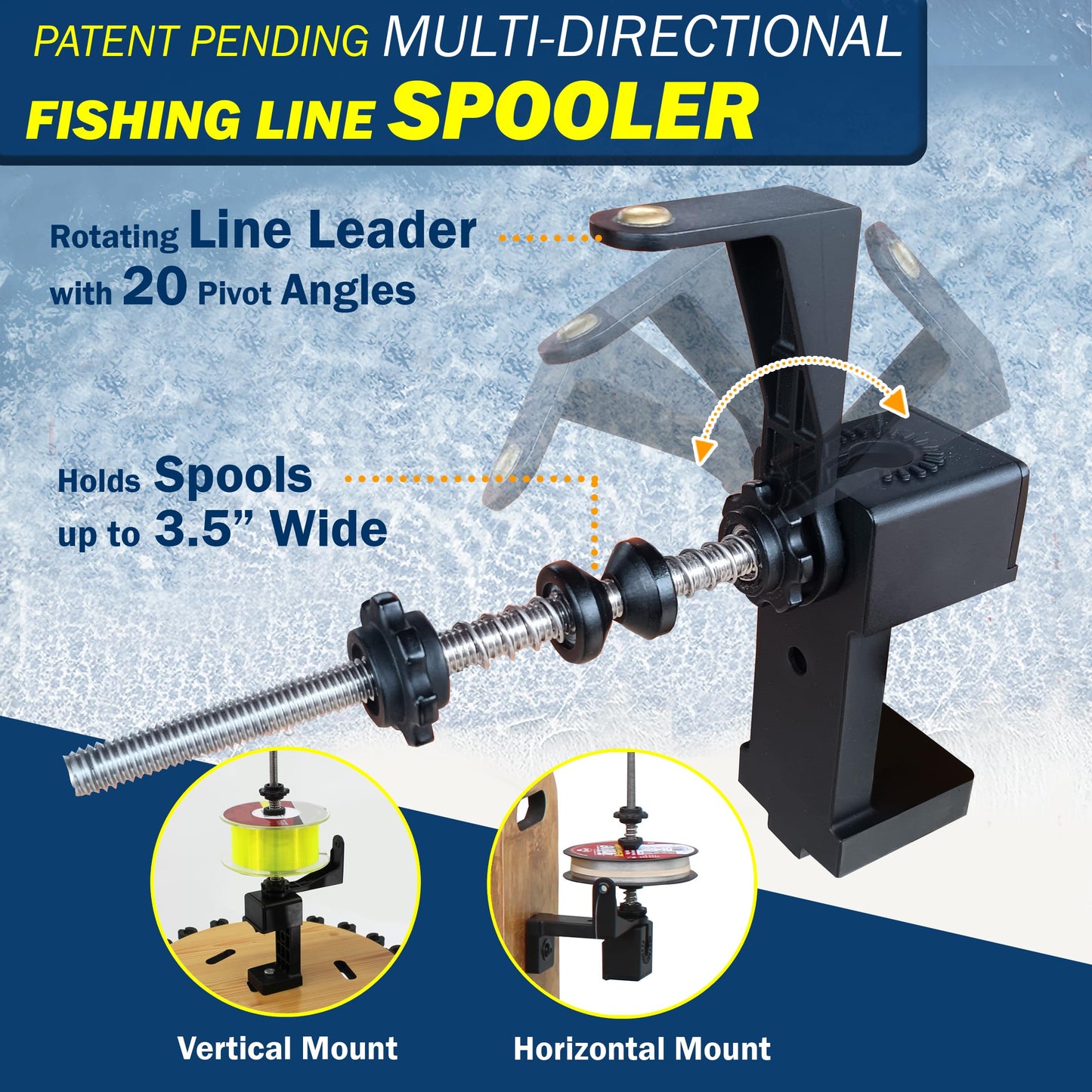 Rush Creek Creations 16-Rod Rolling Fishing Rod Rack with Line Spooler – Tackle Storage, Tool Holder, Lure & Line Organizer, Accessory Pegs – Portable Gear Station for Anglers