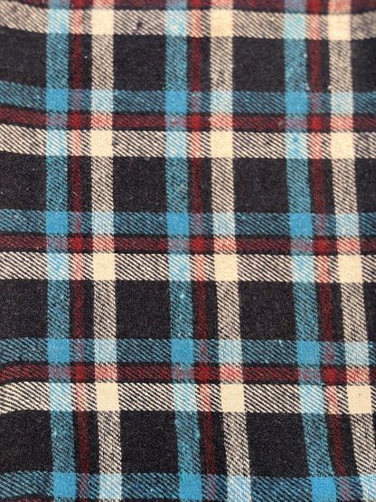 Inside/Outside Decorative Fabric Iron On Patches-Handmade in the USA - Set of 10 (Plaid 2-4" x 5")