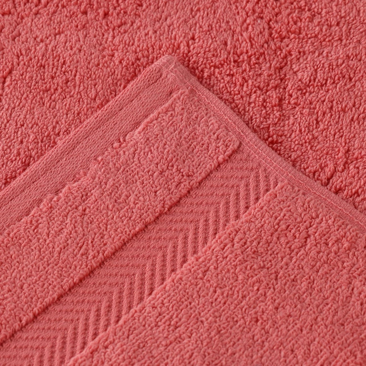 Superior Zero Twist | 100% Cotton Bathroom Towels Set - Super Soft & Absorbent | 6-Piece Coral Collection