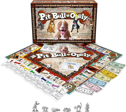 Late for The Sky Pit Bull-Opoly Board Game for Families – Dog Lover Party Game Ages 8+ 2-6 Players Quick or Classic Play Collectible Pit Bull Theme