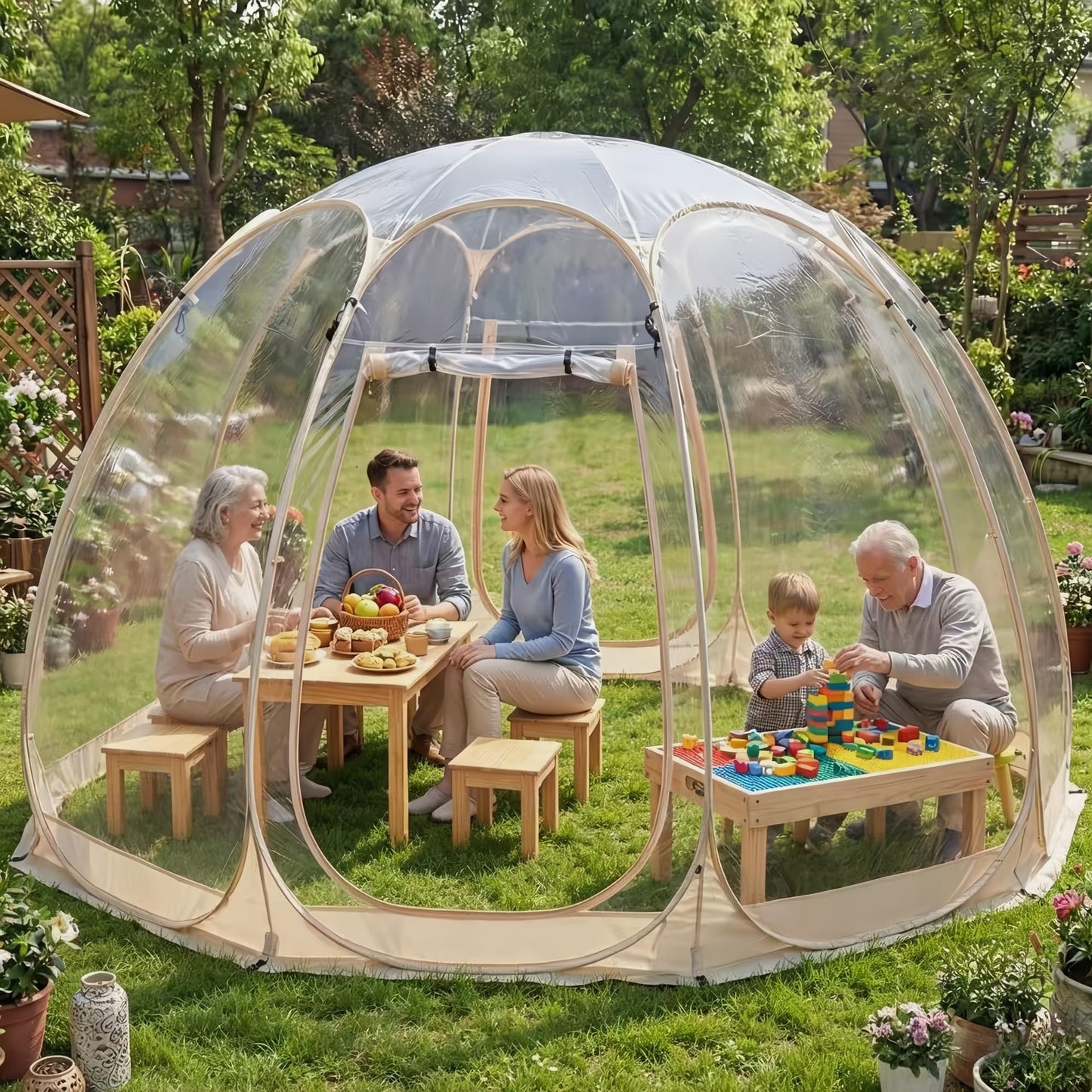 Pop-Up Bubble Tent,A Big Tent that Can Accommodate 12 People,is Cold-Proof, Wind-Proof and Rain-Proof, Suitable for Outdoor Parties and Activities in Cold Weather