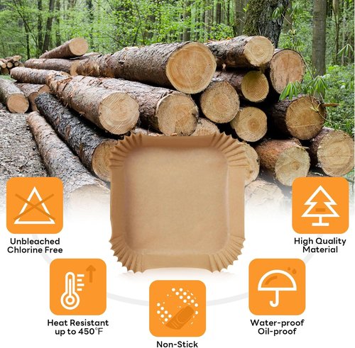 COSORI Small Air Fryer Liners - Disposable Parchment Paper Baking Sheets for 2 Qt Air Fryers