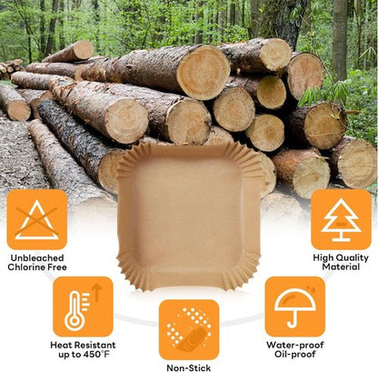 COSORI Small Air Fryer Liners - Disposable Parchment Paper Baking Sheets for 2 Qt Air Fryers