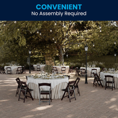 Flash Furniture Hercules Series Folding Chairs for Weddings and Formal Events, Stackable Commercial Event Seats with 1,000-lb. Static Weight Capacity, Set of 4, Red Mahogany
