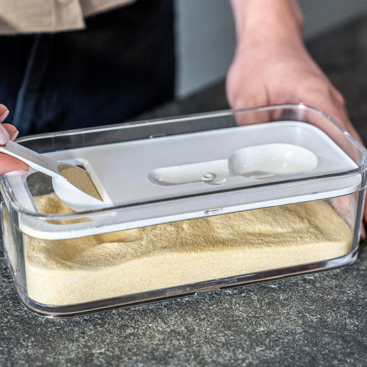ZWILLING Fresh & Save Cube Box Starter Set, 5-pc, Plastic, Airtight Dry Food Container, Medium Cube Set with Pump