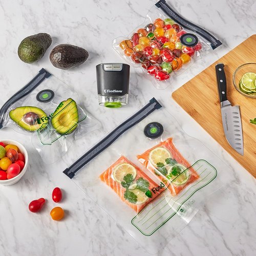 FoodSaver® Reusable Gallon Vacuum Zipper Bags - Keep Food Fresh Longer | BPA-Free, Durable Design