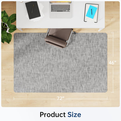 Cybstrax Office Chair Mat for Hardwood & Tile Floor, 46" x 72" Desk Chair Mat, Anti Slip, Non-Curve Computer Chair Mat for Rolling Chairs Floor Protector for Home Office