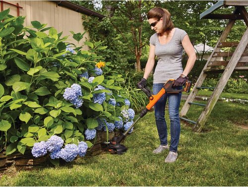 BLACK+DECKER 20V MAX String Trimmer & Edger - EasyFeed Weed Wacker with 12-Inch Cutting Width & 2 Speed Control, Battery Included