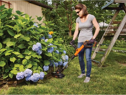 BLACK+DECKER 20V MAX String Trimmer & Edger - EasyFeed Weed Wacker with 12-Inch Cutting Width & 2 Speed Control, Battery Included