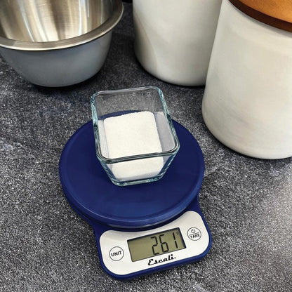 Escali Telero Digital Food Scale, High Precision Kitchen Scale for Cooking, Baking, Portion Control, Meal Prep, Weigh in Grams and Ounces, 11 lb Capacity, Blue (T136)