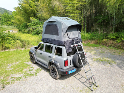 GDFStudio Inflatable Roof Top Tent for SUV Truck Car, 2 Person Rooftop Camping Tent with Air Beam Structure, Panoramic Skylight, Telescoping Ladder & Quick Setup, Outdoor Waterproof Travel Tent, Gray