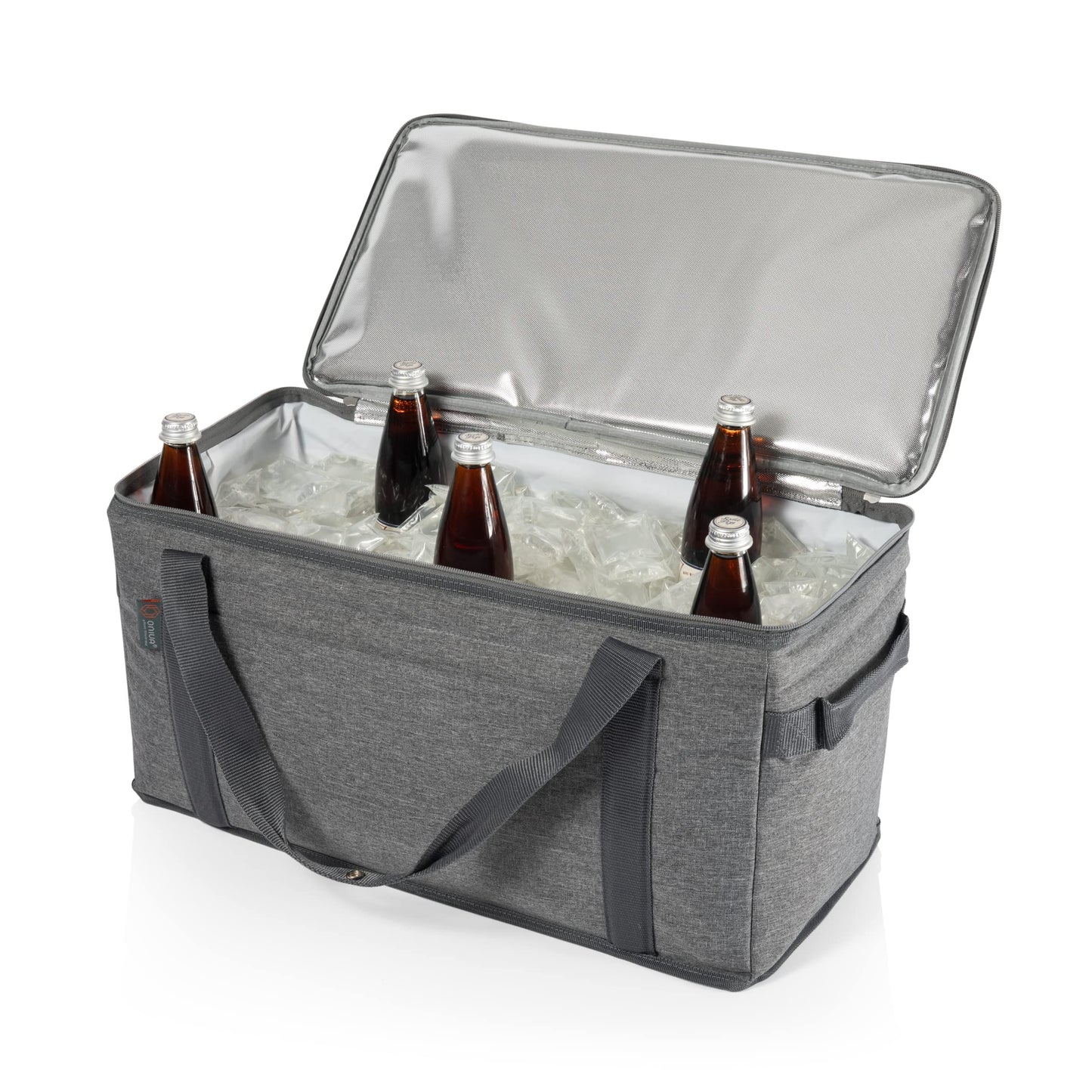 Picnic TIME NFL Miami Dolphins 64 Can Collapsible Insulated Cooler, (Heathered Gray)