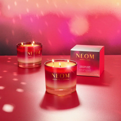 NEOM Christmas Wish Candle, 3 Wick | Mandarin, Cinnamon & Tonka Bean I Made with 100% Naturally derived Wax I Designed to Help You Relax and Unwind I Expertly Blended I Hand Finished