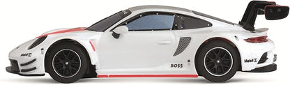 Carrera Hybrid Racing Car Porsche 911 GT3 R White Lightning 1:50 Scale Front and Rear Lights USB-C Rechargeable RC Additional Vehicle