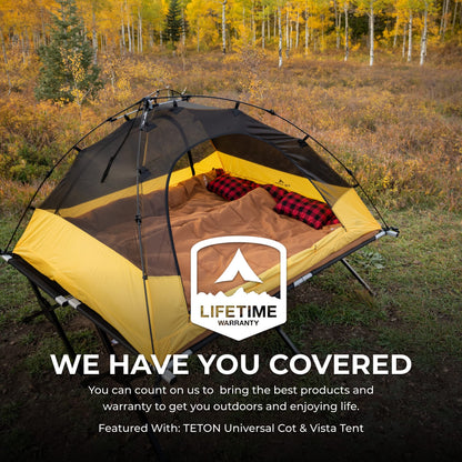 Teton 0F Degree Deer Hunter Sleeping Bag. Warm and Comfortable Camping Sleeping Bags, Teton Tough Canvas Shell for Camping, Hunting, and Cold Weather, Brown