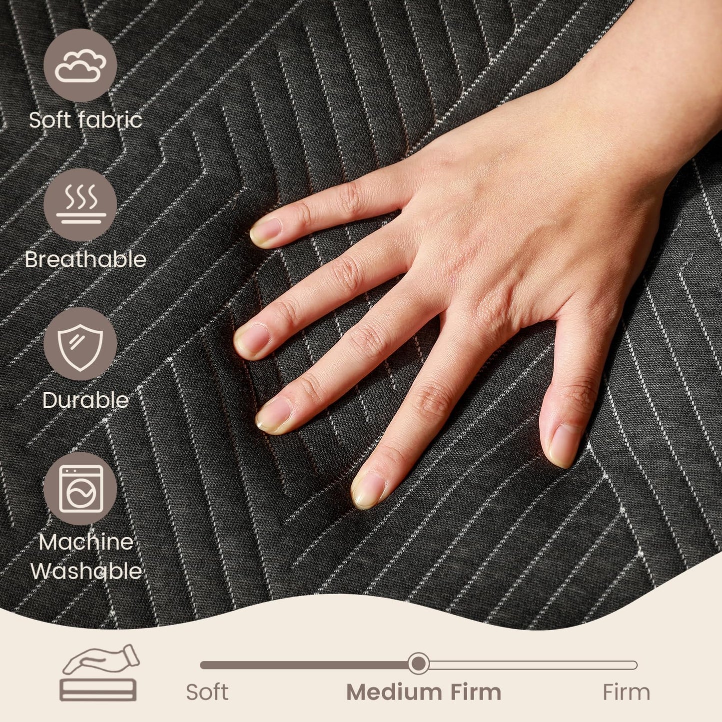 Folding Mattress,6 inch Full Size Foldable Mattress with a Collapsible and Washable Cover,Medium-Firm Suitable for RV Travel, Camping, Guest Bed,Murphy Bed 78"×52"×6"