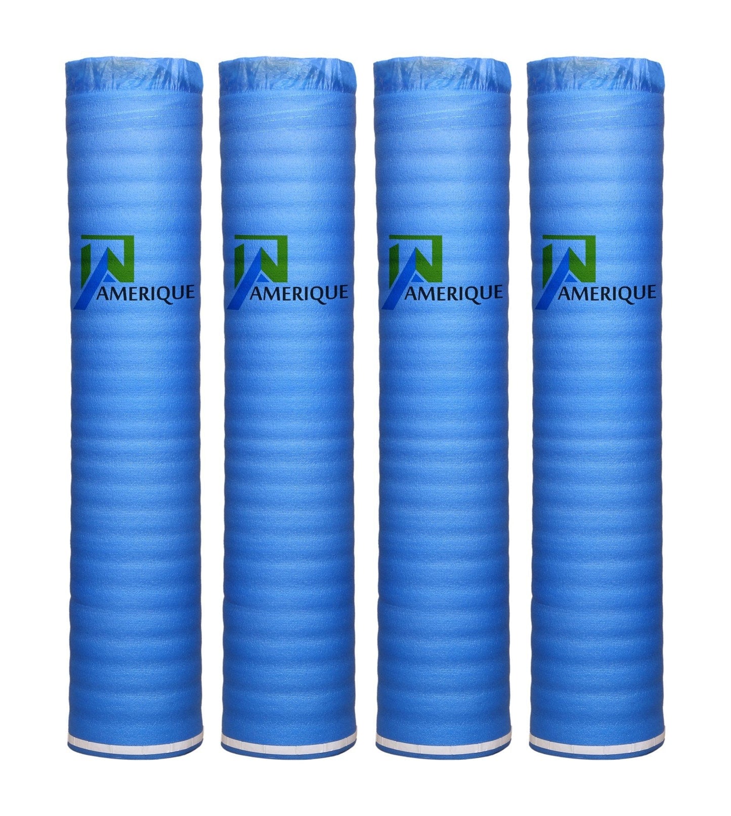 AMERIQUE 800SQFT 4TH Generation Blue 1.5MM Thick Flooring Underlayment Padding 3-in-1 Heavy Duty Foam with Tape & Vapor Barrier
