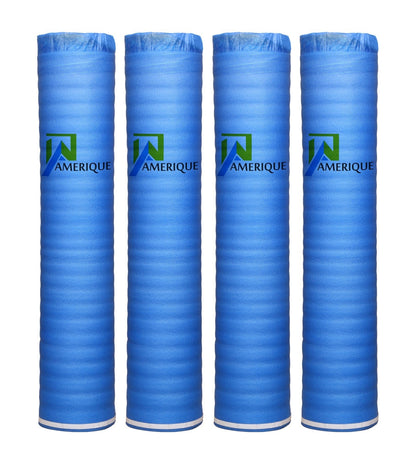 AMERIQUE 800SQFT 4TH Generation Blue 1.5MM Thick Flooring Underlayment Padding 3-in-1 Heavy Duty Foam with Tape & Vapor Barrier