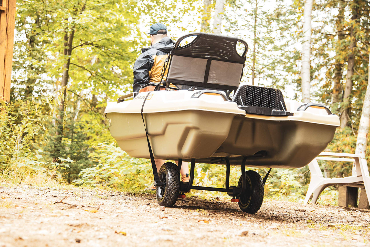 Pelican Canoe Kayak and SUP Transport Cart Sport Deluxe Cart for Canoe, Kayak and SUP - Adjustable Width - 2 Height Positions - Airless Tires - Heavy Dutty and Resistant - Easy to Assemble