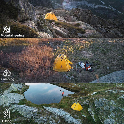 GEERTOP 2 Person Camping Tent Lightweight 4 Season Waterproof Double Layer All Weather Outdoor Survival Gear for Backpacking Hiking Travel - Easy Set Up