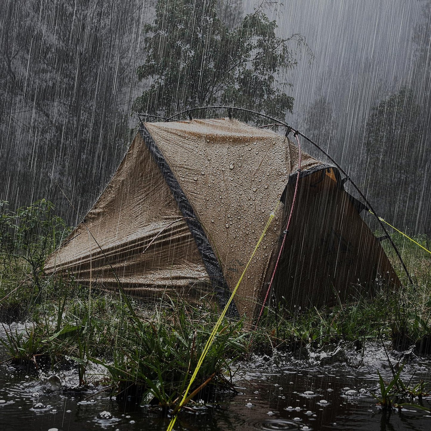 Night Cat Ultralight Backpacking Tent: Waterproof Lightweight Single People Camping Tent for Outdoor Hiking Trekking with Double Layers Aluminum Poles and Footprint 1 Person Khaki