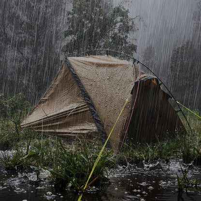 Night Cat Ultralight Backpacking Tent: Waterproof Lightweight Single People Camping Tent for Outdoor Hiking Trekking with Double Layers Aluminum Poles and Footprint 1 Person Khaki