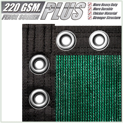 ColourTree Plus Fence Privacy Screen Mesh Cover, Commercial Grade 220 GSM,Heavy Duty Perfect for Outdoor Back Yard