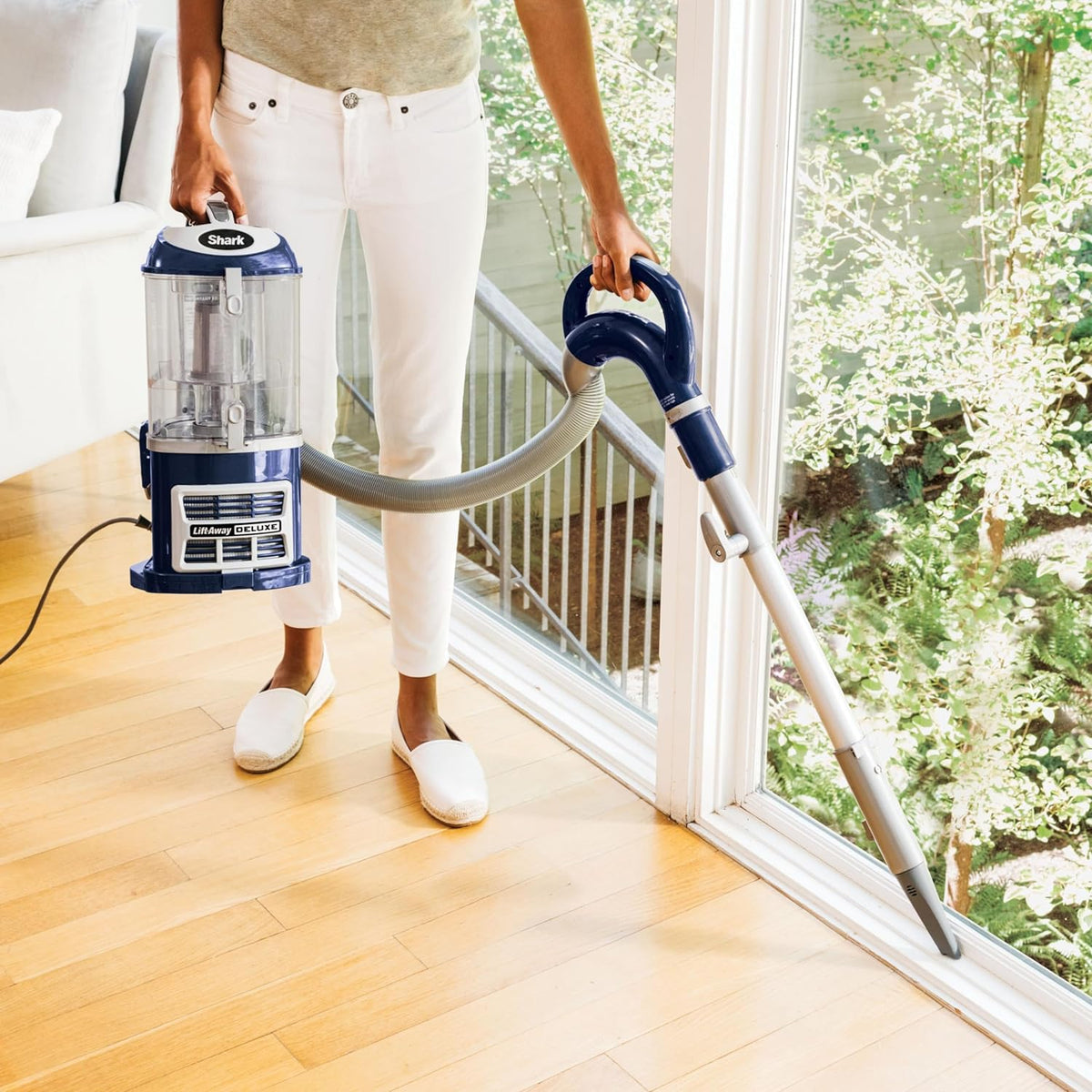 Shark NV360 Navigator Lift-Away Vacuum - Powerful Suction for Multi-Surface Cleaning | Large Dust Cup, Blue