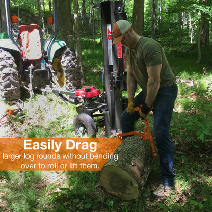 LogOX 3-in-1 Forestry Multitool, Firewood Harvesting Hand Tools, Reduce Back Strain and Heating Costs, Log Hauler, Cant Hook, and Timberjack, All-in-One (Patented & Made in USA)