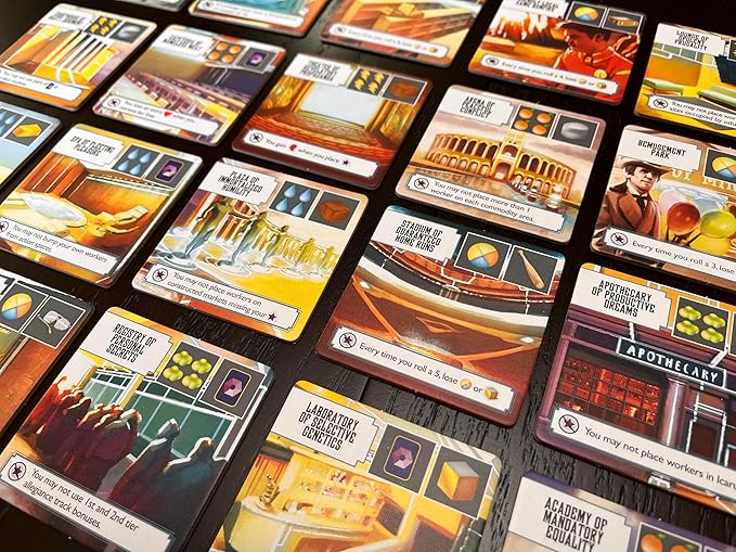 Stonemaier Games: Euphoria: Build a Better Dystopia (Base Game) by Jamey Stegmaier &amp Alan Stone | Competitive Dice Worker Placement Strategy Board Game for Adults &amp Family | 2-6 Players 60 Mi