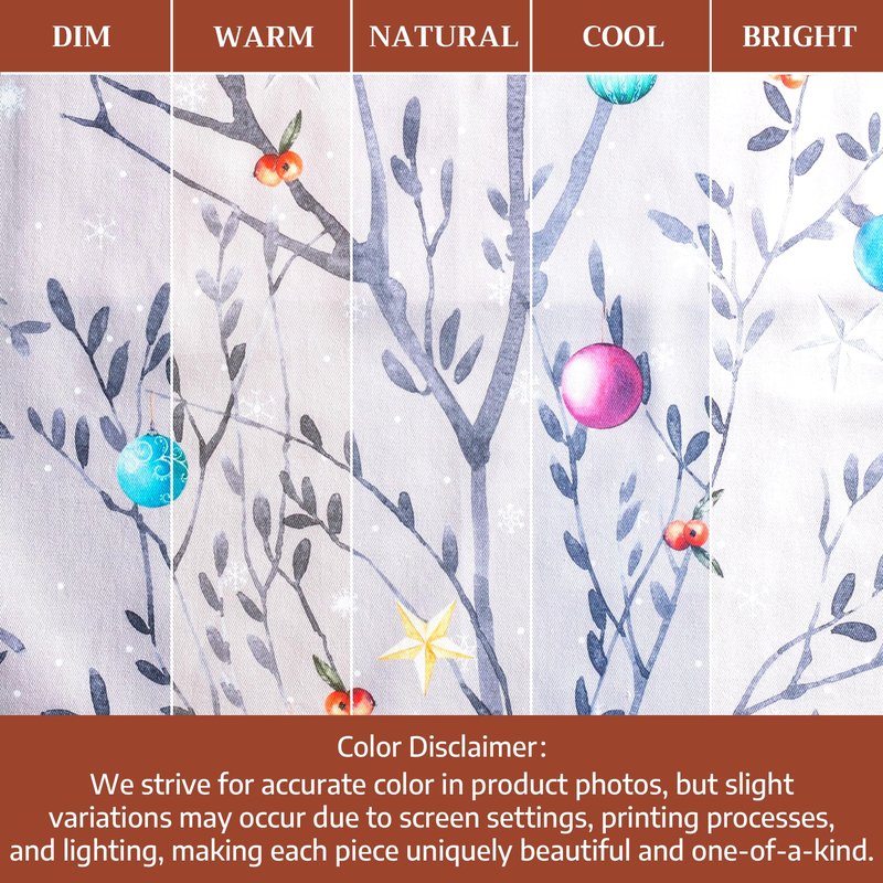 Maison d' Hermine Table Cloth Rectangle Table 100% Cotton 70 x 90 Inches Fall Tablecloth Reusable Everyday Use for Thanksgiving Christmas Decorations Dining Farmhouse Party (Fairy Christmas)