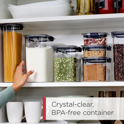 Rubbermaid Brilliance Pantry Storage Set - 10 Clear Airtight Food Containers for Freshness