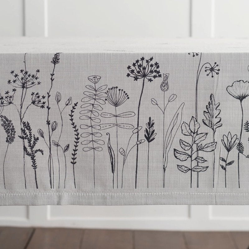 Maison d' Hermine Table Cloth Rectangle Table 100% Cotton 54 x 72 Inches Tablecloth Reusable Decorative for Dining Kitchen Room Farmhouse Home Gifts for Mothers Day Spring Summer - Flore