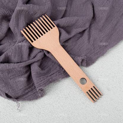 AUEAR, Wooden Weaving Loom Comb, Double-Ended Handcraft Tapestry Rug DIY Braided Tools for Handcrafts Woven Making Crafts