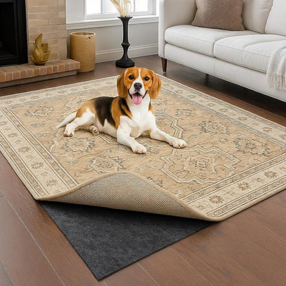 Deep Dream Rug Pad - Non-Slip 1/4" Thick Felt with Natural Rubber Backing for 2 x 8 Ft Area Rugs