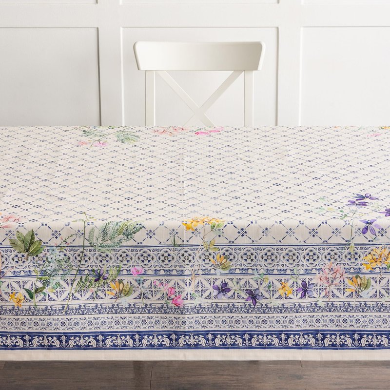 Maison d' Hermine Table Cloth Rectangle Table 100% Cotton 70 x 108 Inches Tablecloth Reusable Decorative for Dining Kitchen Room Farmhouse Home Gifts for Mothers Day Spring Summer - Faience