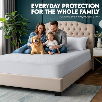 Utopia Bedding Waterproof Mattress Protector - Soft Dual-Sided Terry Cover | Twin Size, Fitted Design