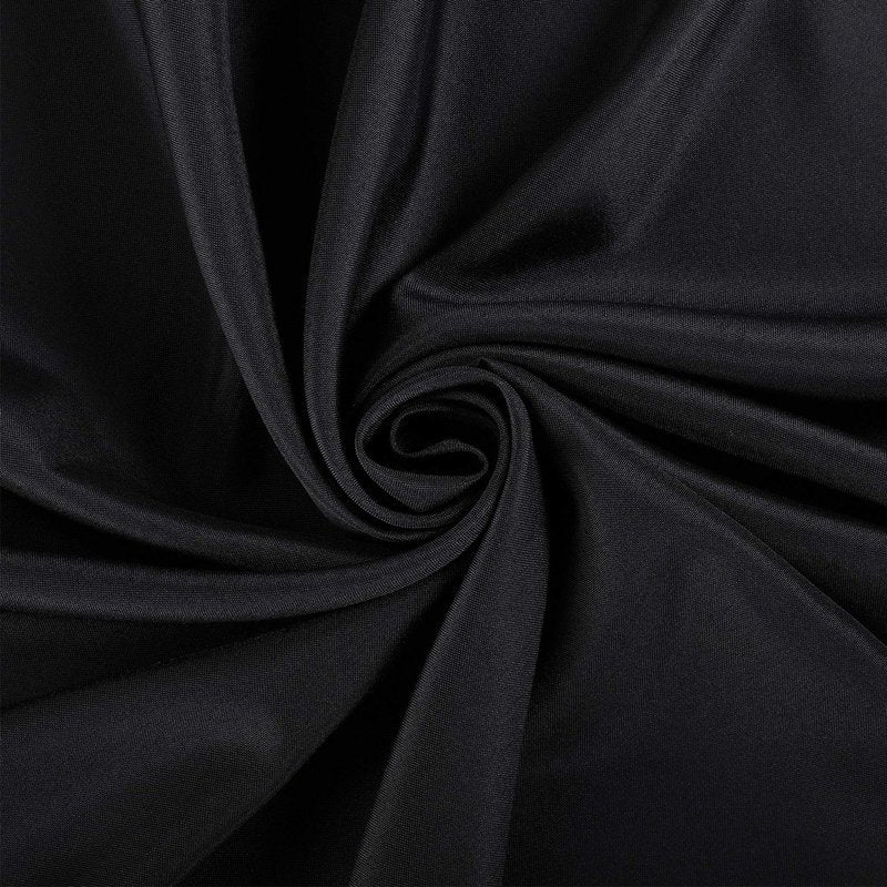 Ascoza 2pack 60 Inch Black Rectangular Tablecloth in Polyester Fabric for Wedding/Banquet/Restaurant/Parties