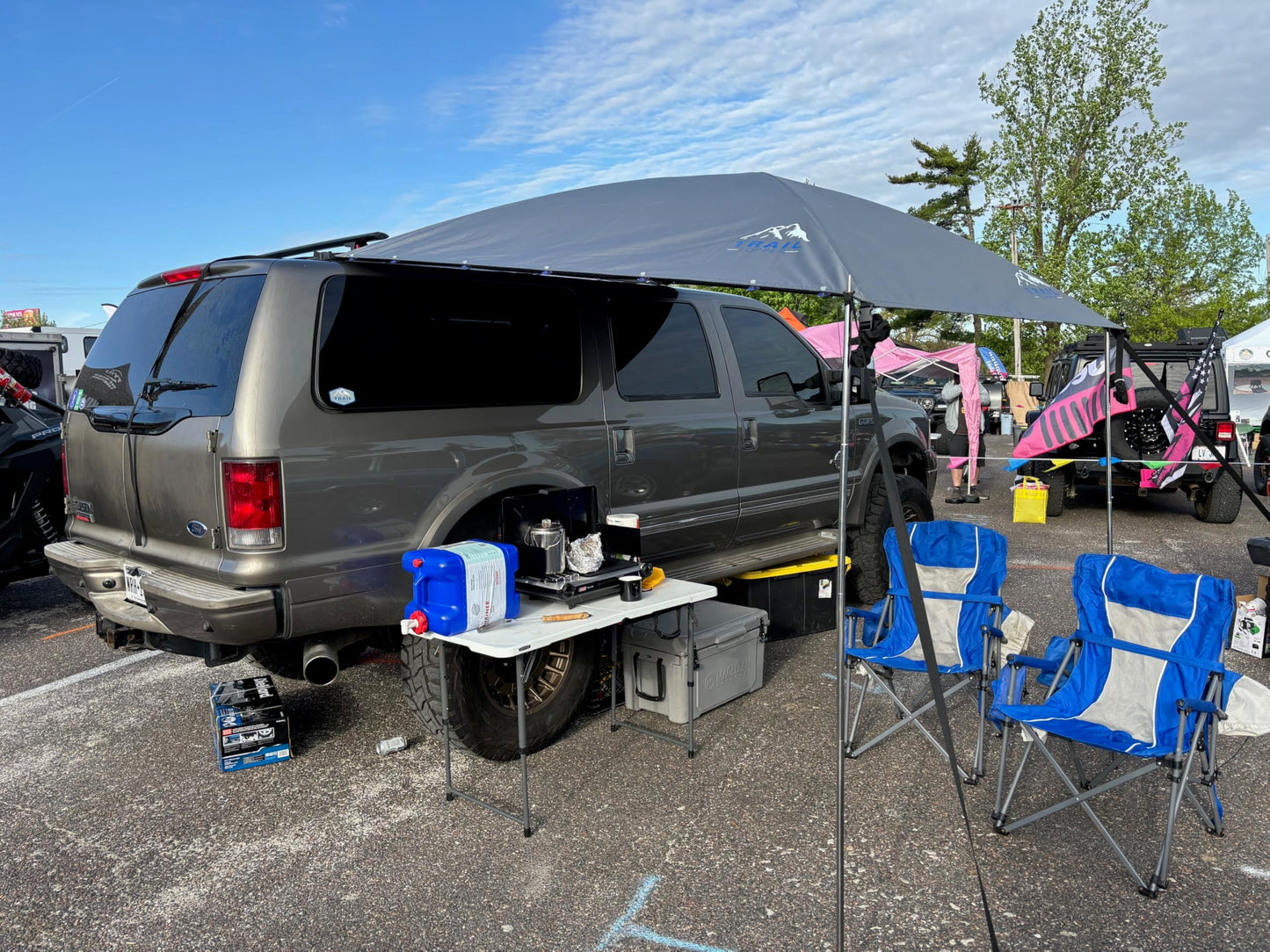 JFTops Overland Trail Topper™ Awning, 200D Polyester Ripstop Fabric, 8' x 7', UPF 50+, Waterproof, 9 lbs