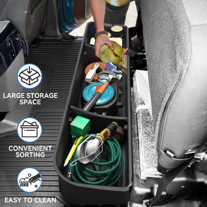 oEdRo Underseat Storage for Ford F150(2015-2026) SuperCrew/Crew Cab & F-250/350/450/550(2017-2026) Super Duty, Upgraded Rear F-150 Under Seat Storage Truck Organizer Tool Box